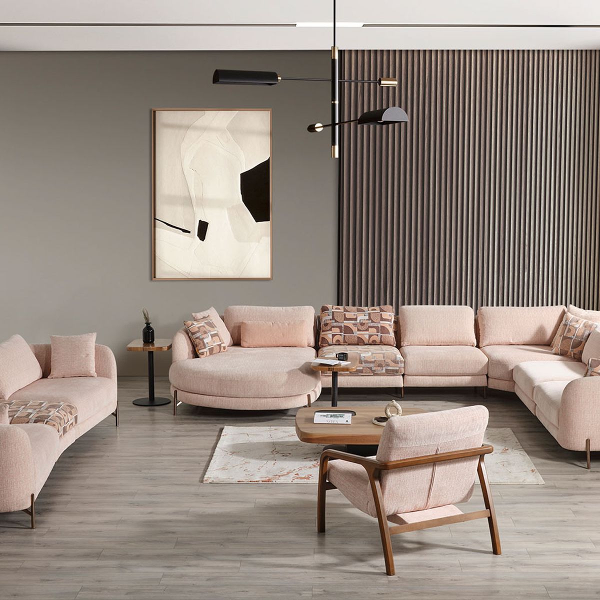 Milan Krem Köşe Koltuk Takımı — Bild 2