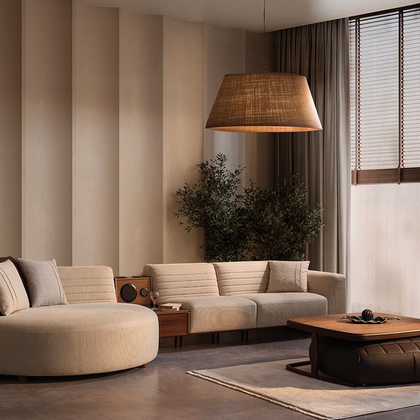 Helen Krem Köşe Koltuk Takımı — Bild 1