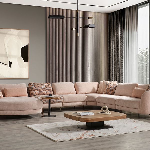 Milan Krem Köşe Koltuk Takımı — Bild 6