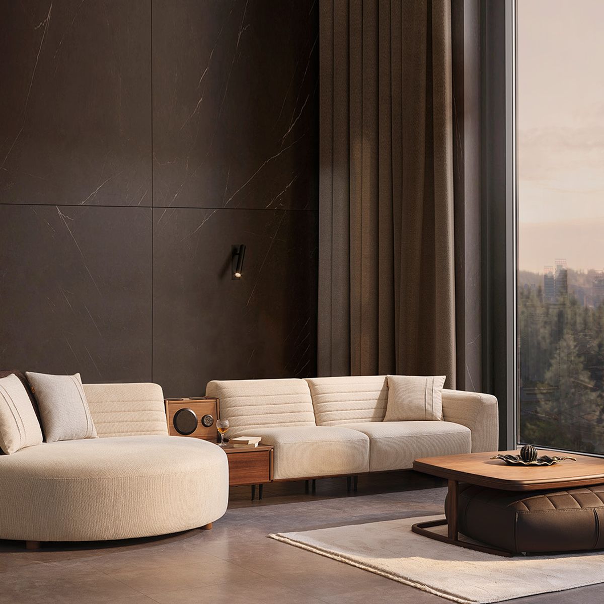 Helen Krem Köşe Koltuk Takımı — Bild 3