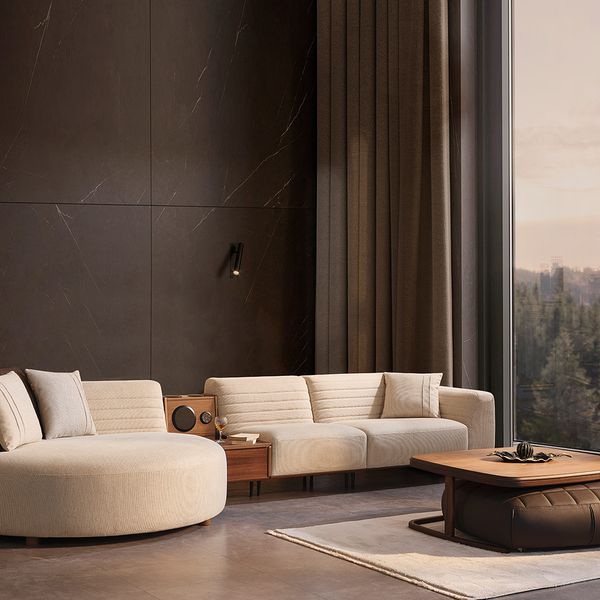 Helen Krem Köşe Koltuk Takımı — Bild 3