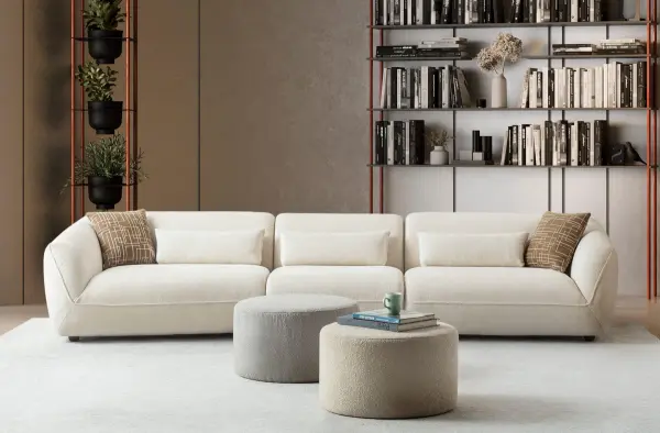 Capri Hellgrau, Sofa von Okan Koltuk bei Dub@i Möbel Hagen