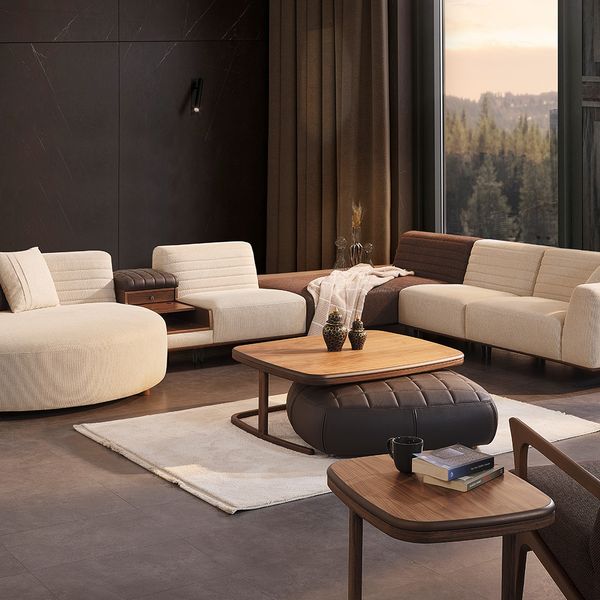 Helen Krem Köşe Koltuk Takımı — Bild 5